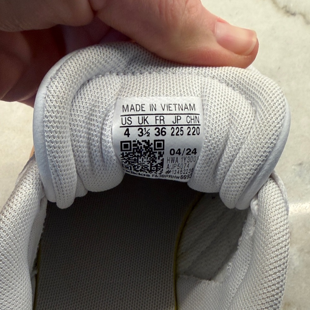 Adidas Men's White, Black, and Tan Sneakers - Picture 3 of 3